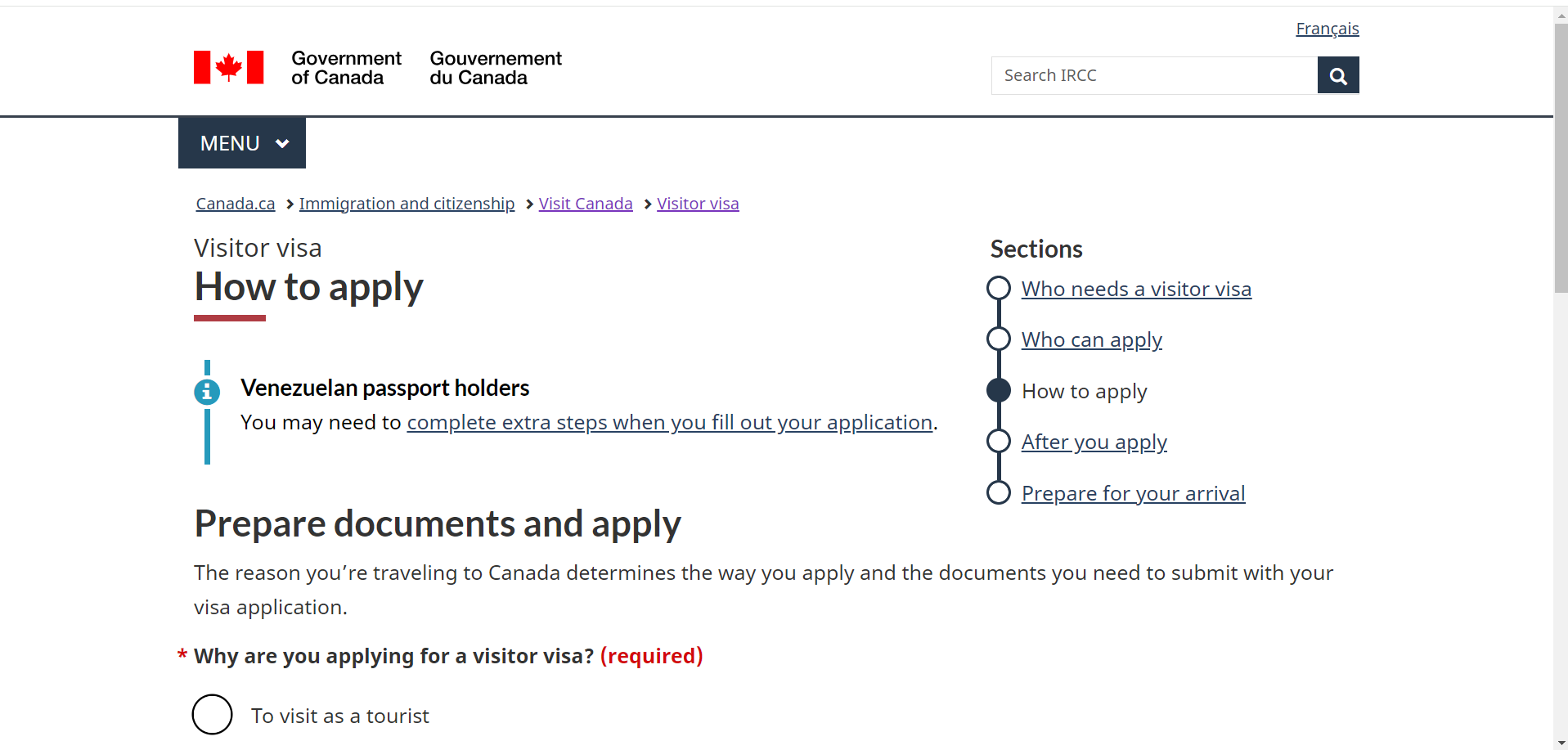 Canada visa for People living in Saudi Arabia: Application process of Canadian vistors visa